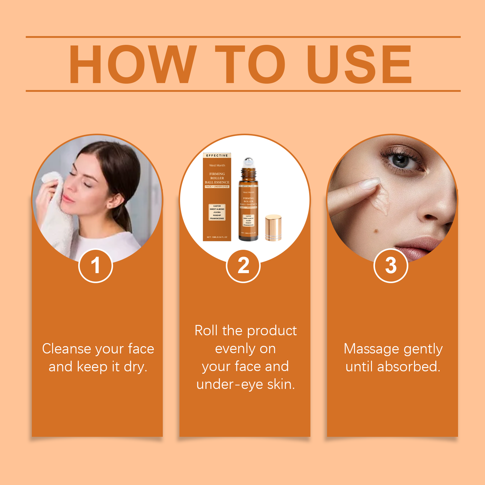 West&Month Firming Ball Essence, Gentle Hydrating Firming Moisturizing Nourishing Lifting Facial Skin Care - 5 - CJ