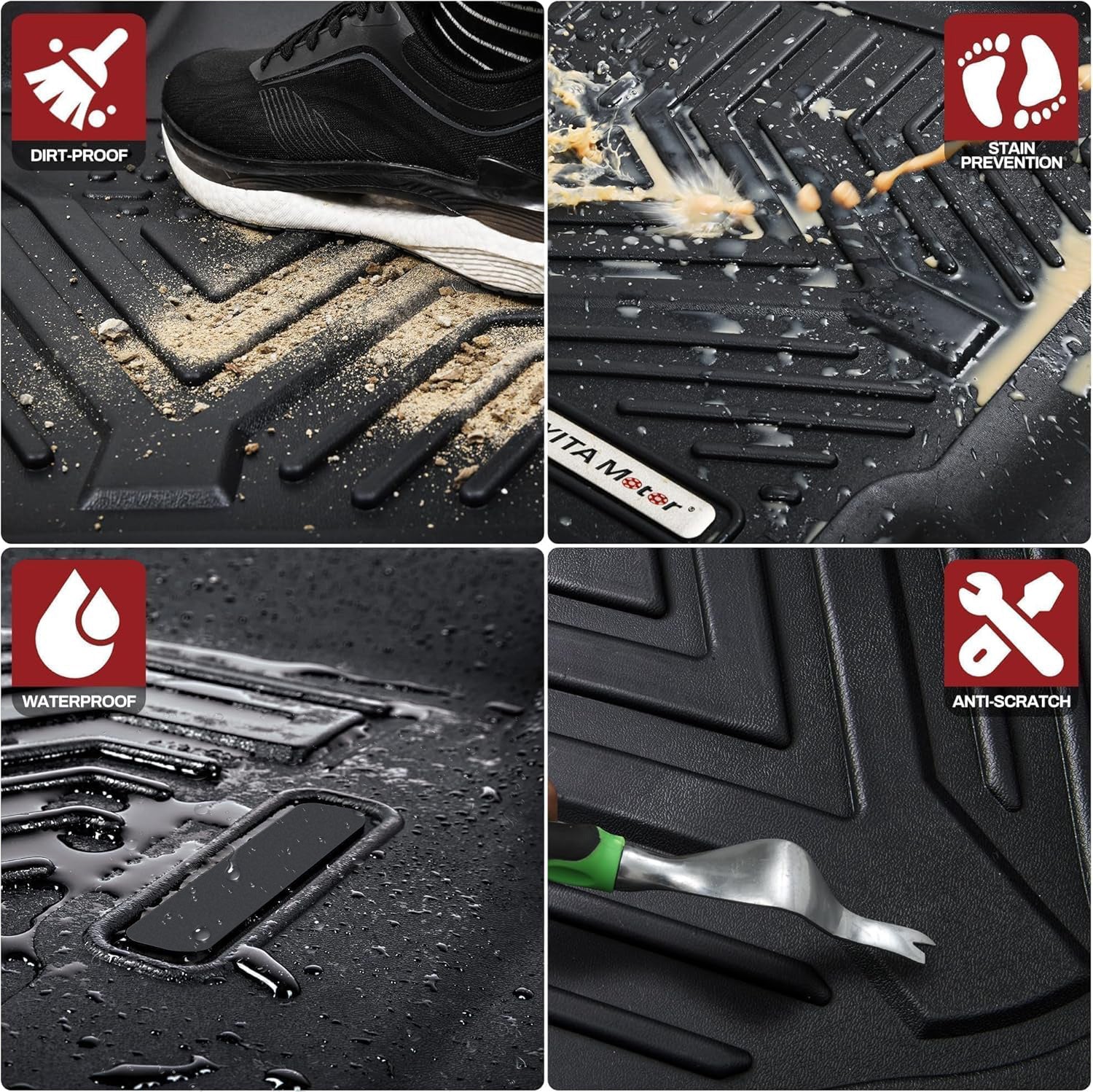 Floor Mats Fit For 2018 - 2023 Mazda CX - 5, TPE All Weather Custom Fit Floor Liners For Mazda CX5, 1st & 2nd Row Car Mats Accessories, Black - 5 - CJ