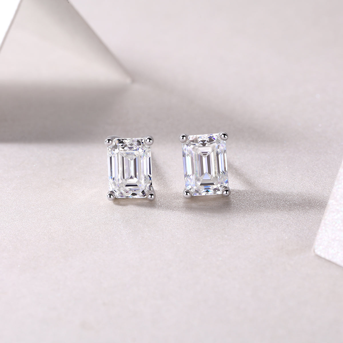 1Sink Into Luxury Fashion Diamond Earrings Studs Set With Mosan Diamond Silver Ornaments Prohibit TikTok sales - 5 - CJ