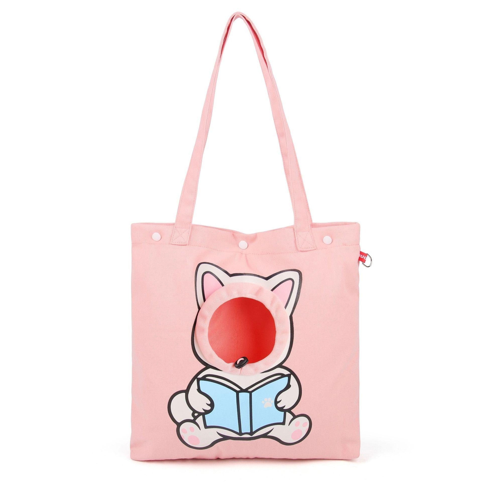 Pet Canvas Shoulder Bag, Cute Animal ShapedCat Carrier Canvas Bags,Portable Pet CanvasTote Chest Bag That Can Expose Head,OutdoorTravel Pet Carrier For Cats Dogs Pet Supplies - 5 - CJ