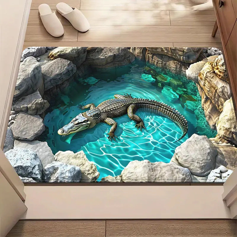 Visual 3D Effect Home Ground Mat Bathroom Non - slip Absorbent - 0 - CJ