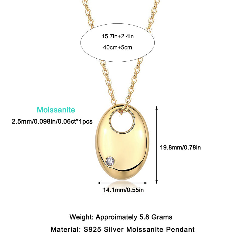 1First Encounter - A Fashionable And Trendy Diamond Pendant Necklace Set With Moissanite S925 Sterling Silver And Gold Plating Prohibit TikTok sales - 5 - CJ