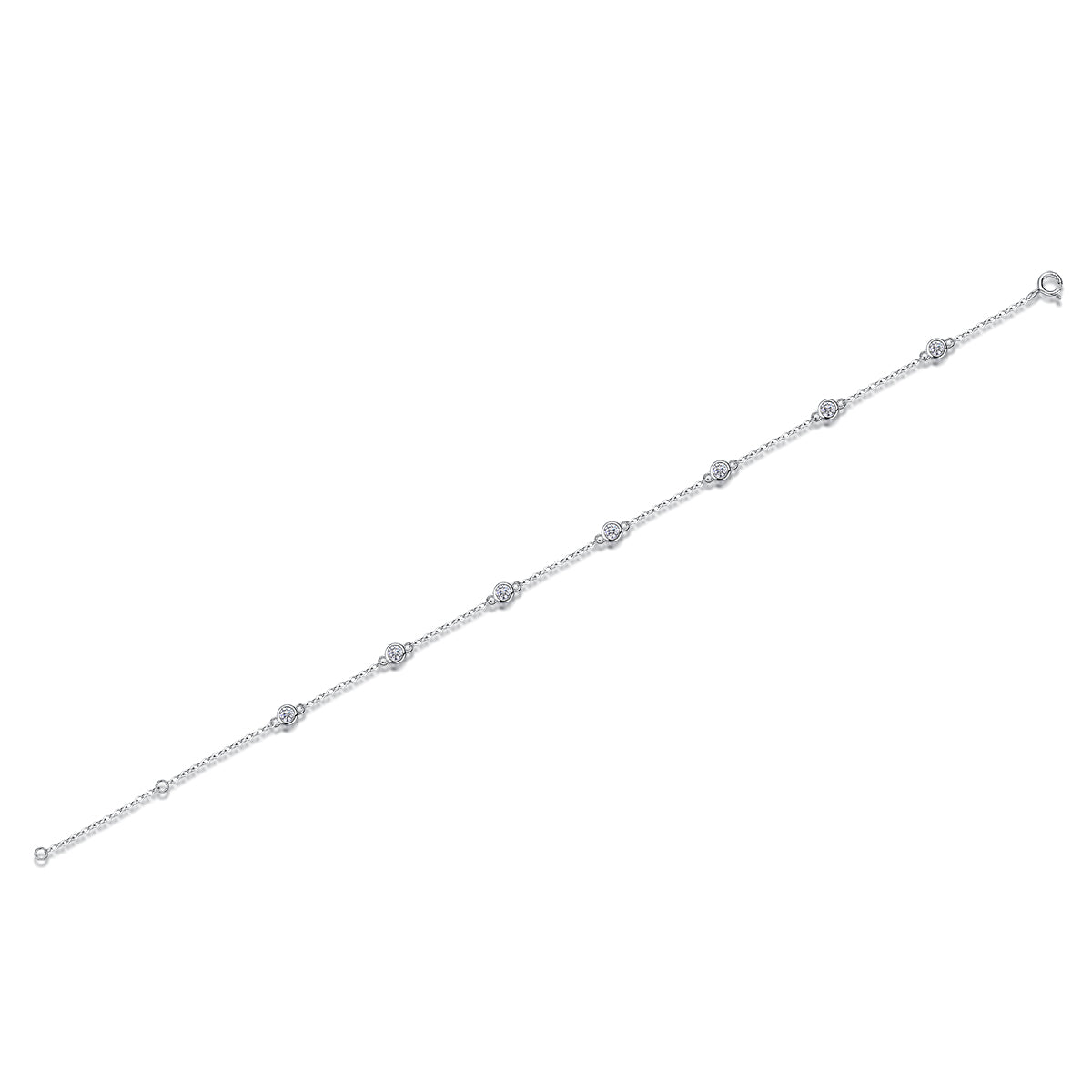 1Smart Bubble Luxury Fashion Mossan Diamond S925 Silver Bracelet Comparable To Natural Diamonds Prohibit TikTok sales - 5 - CJ