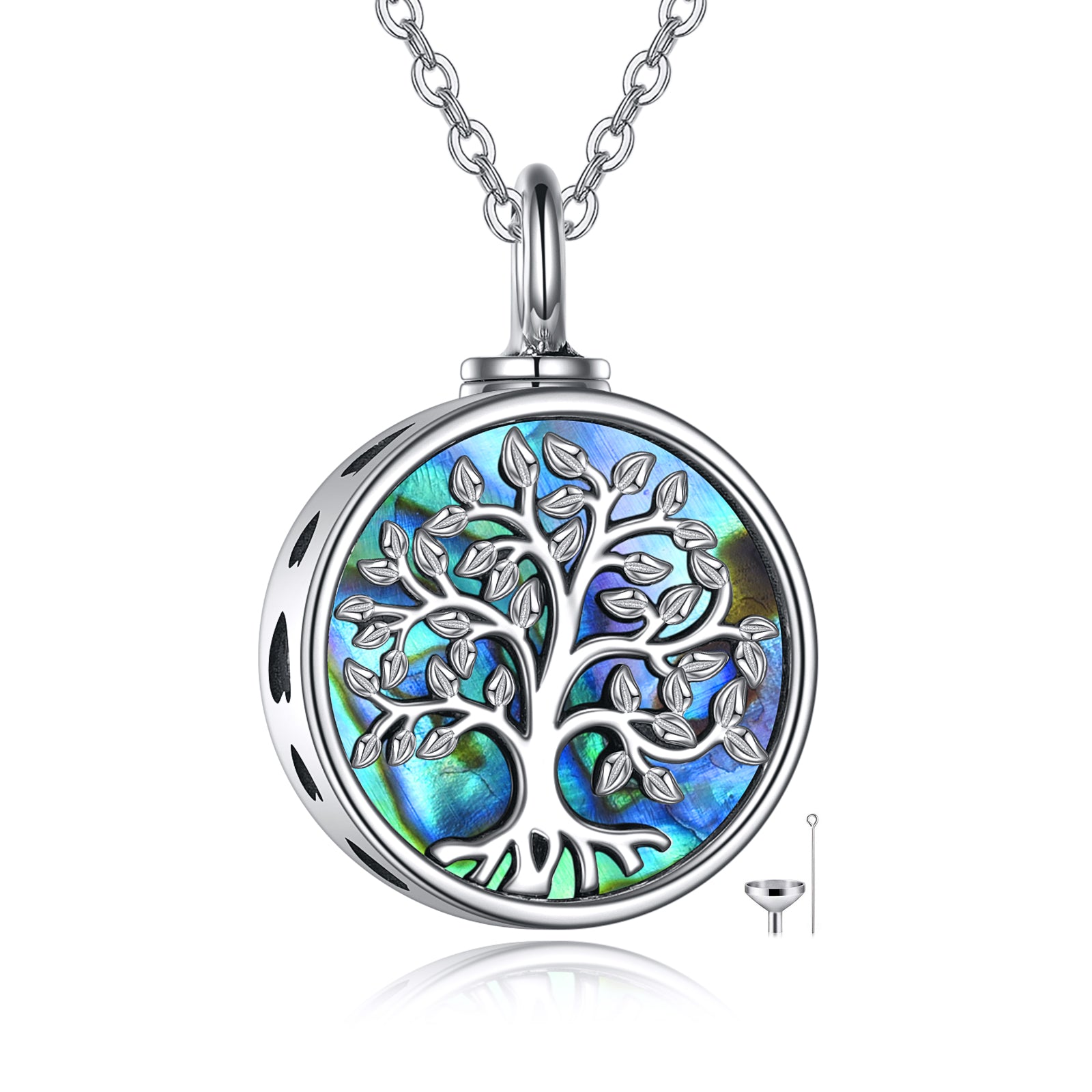 Sterling Silver Tree of Life Urn Necklaces for Ashes Cremation Jewelry - 5 - cjdropshipping