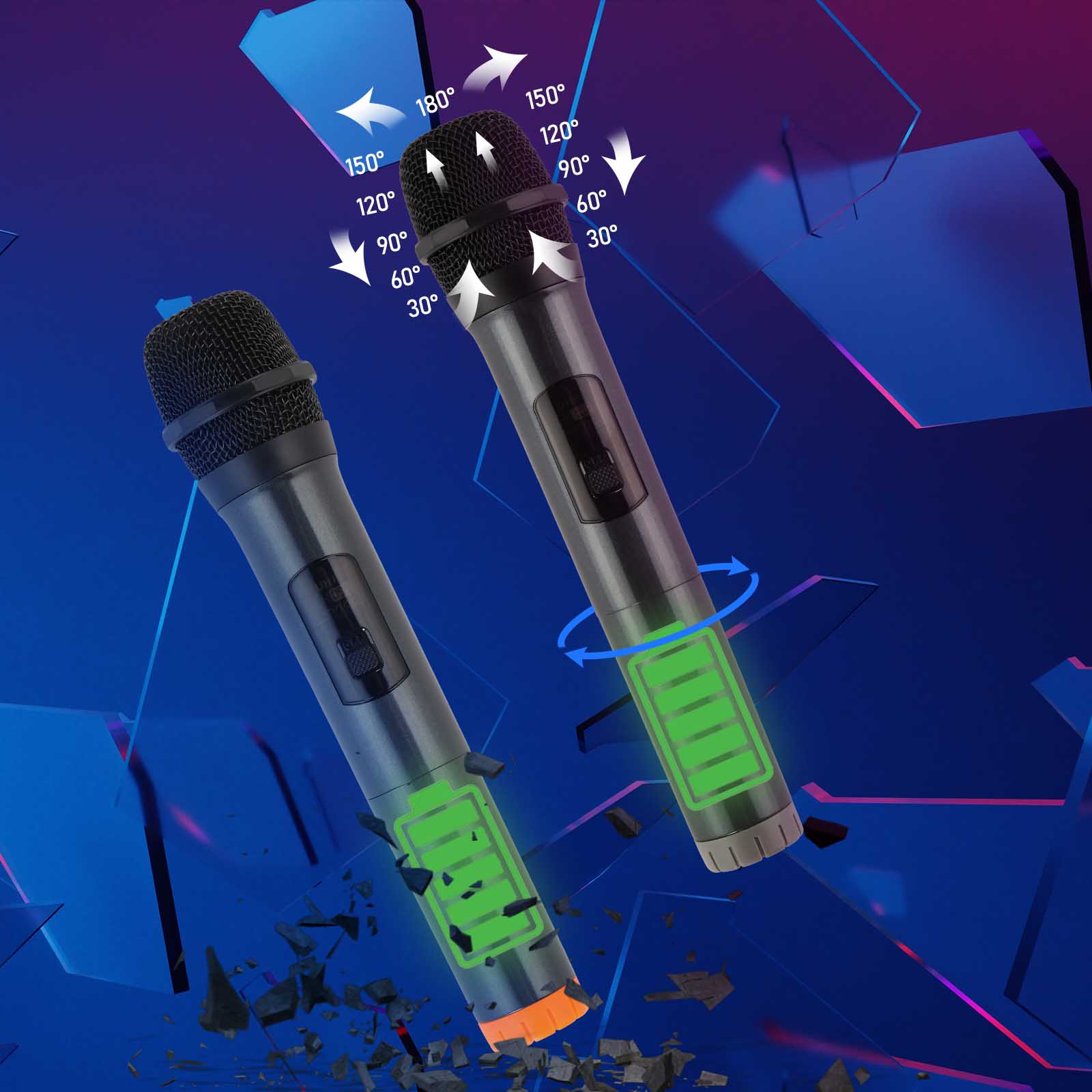 12in 60W LED Spectrum Light Bluetooth Remote Control Rod Speaker - 5 - CJ