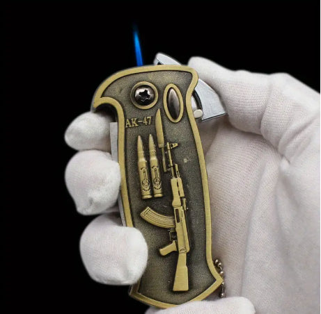 Cool Metal Design Jet Torch Lighter Refillable Butane Novelty Lighter For Gift Fireplace Candle Camping BBQ - 5 - CJ