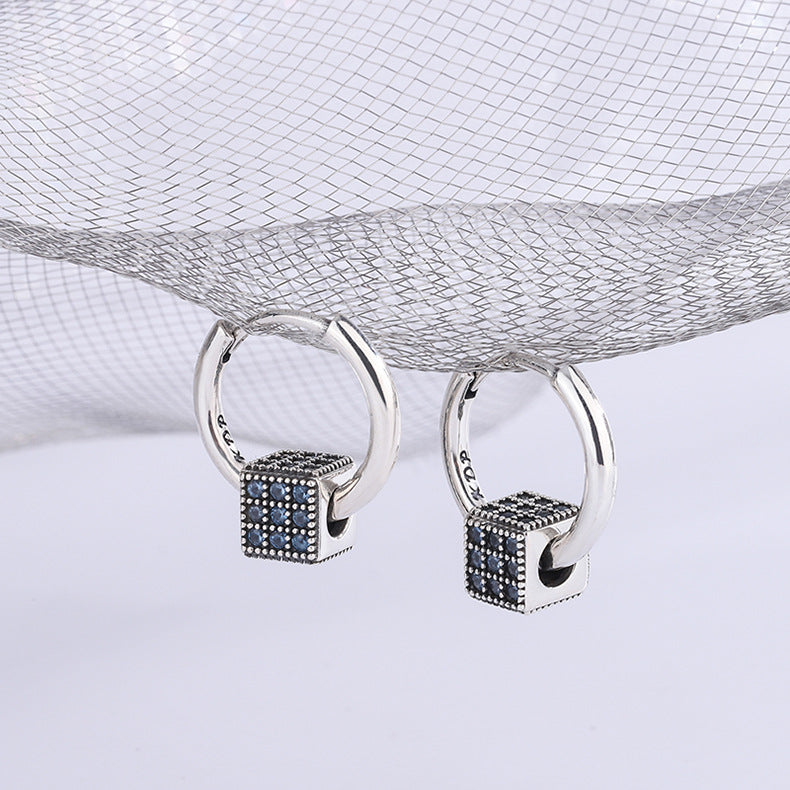 Heavy Industrial S925 Sterling Silver Spinel Blue Full Zirconium Stereo Square Round Ear Clasp Female Earrings - 4 - https://x.com/titan_prim62775J