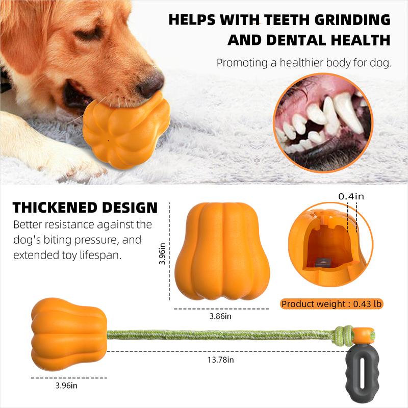 PROKEl Dog Rope Fetch Exercise ToyforMedium Large Aggressive Chewers BreedDogsChew Interactive Toys Training Tug Of WarBallsindoor And Outdoor Halloween Dogtoyorange Plain Indestructible Dogtoy Super - 5 - CJ