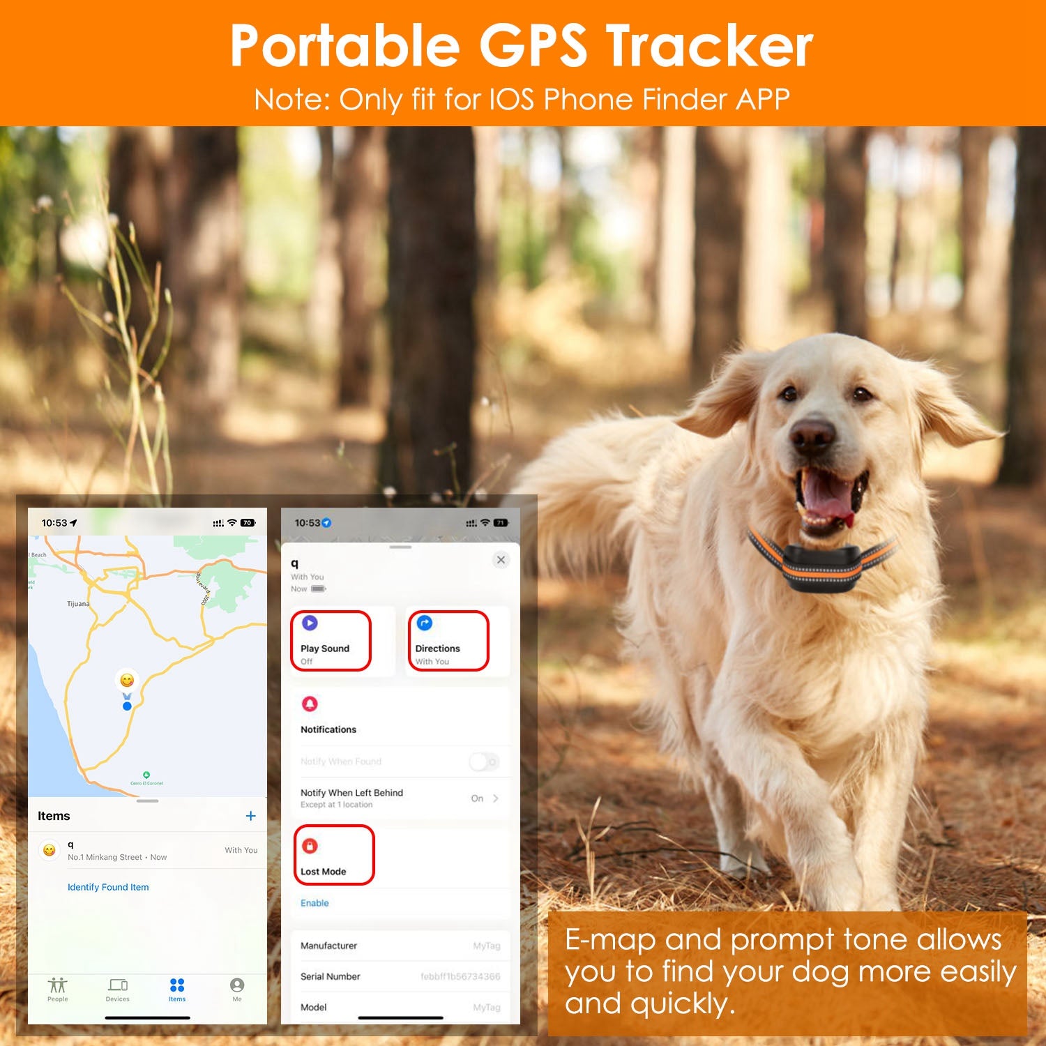 2 In 1 Dog GPS Fence Tracker Wireless GPS Dog Fence GPS Dog Collar With 32 - 2887FT Radius IPX6 Waterproof For Small Medium Large Dogs - 5 - CJ