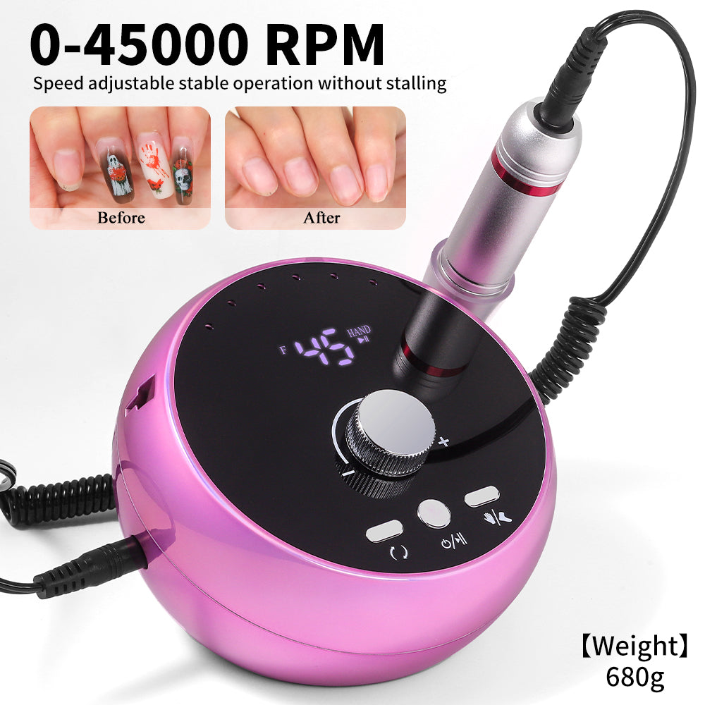 45000RPM Professional Electric Nail Drill Manicure Machine Low Noise Nails Sander Set Portable Nail Drill Tools, Used For Sanding And Polishing, Suitable For Use In Both Home And Salon Settings. - 5 - CJ