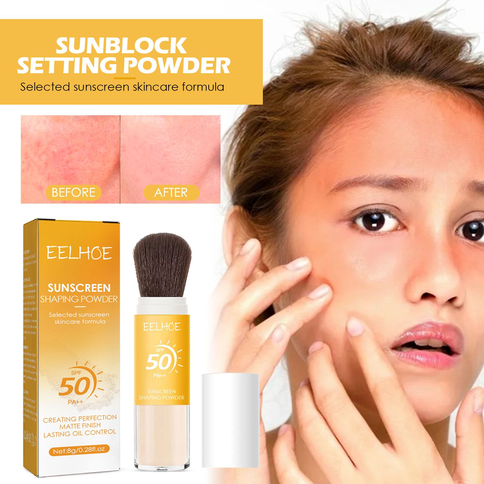 EELHOE Setting Powder For A Natural, Lightweight, Breathable Finish That Controls Oil And Provides Long - lasting, Smudge - proof Makeup - 5 - CJ