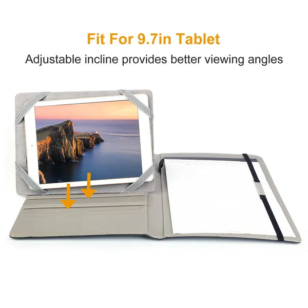 Organizer Case For 9.7in Tablet PC Business Tablet Portfolio With A5 Notepad Paper Pad Card Holder - 5 - CJ