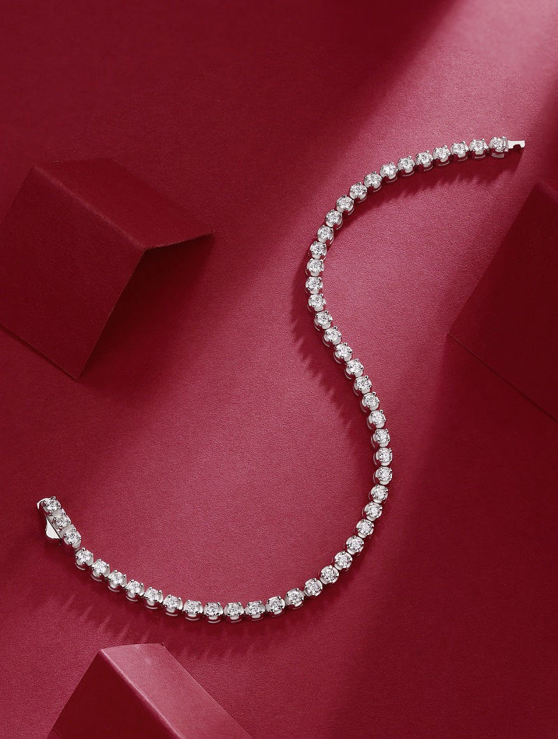 1Starlight Luxury Fashion Mosan Diamond S925 Silver Bracelet Prohibit TikTok sales - 5 - CJ