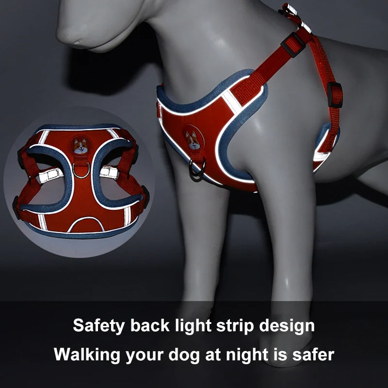 New Dog Leash And Harness Set Pet Dog Harness And Leash Set Adjustable Puppy Cat Harness Vest Reflective Walking No Pull Lead Leash For Small Dogs Chihuahua - 5 - CJ