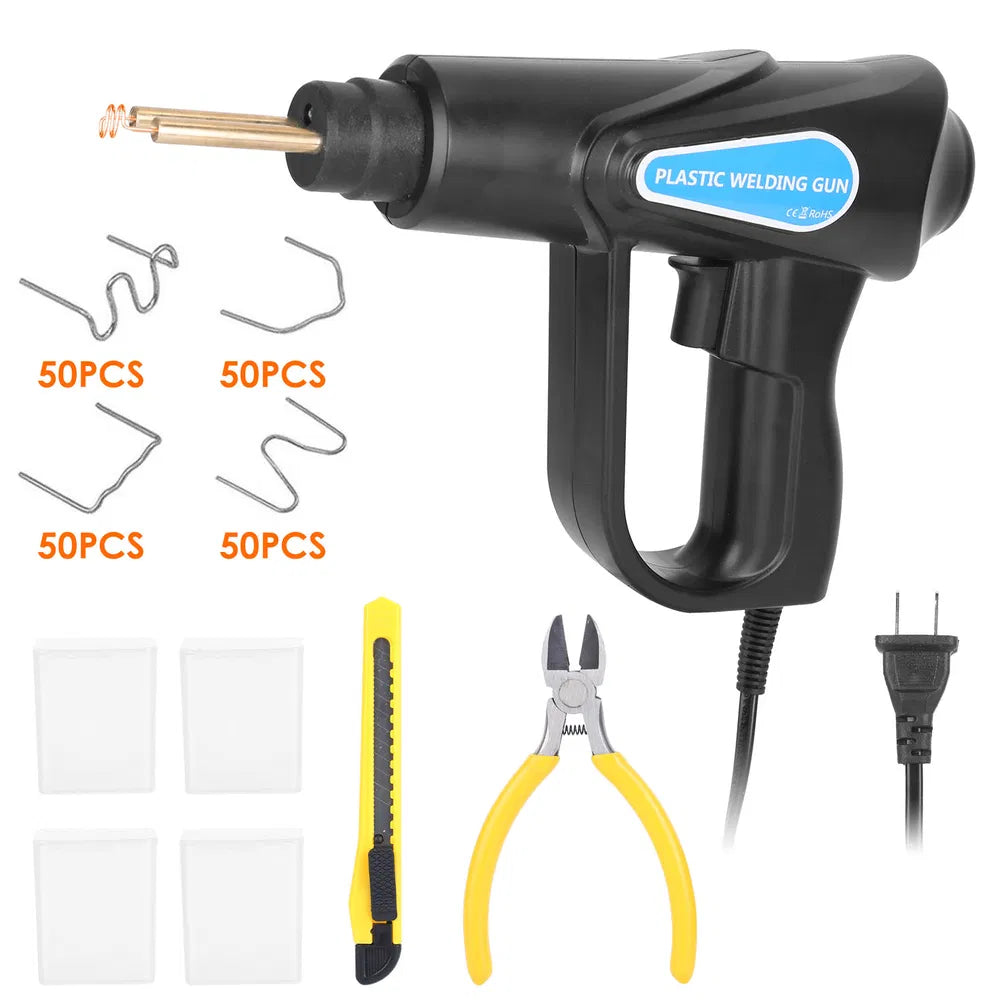 70W Plastic Welder Car Bumper Repair Kit Hot Stapler Welding Gun Plastic Repair Machine Soldering Tool With 200 Staples Pliers Cutter - 5 - CJ