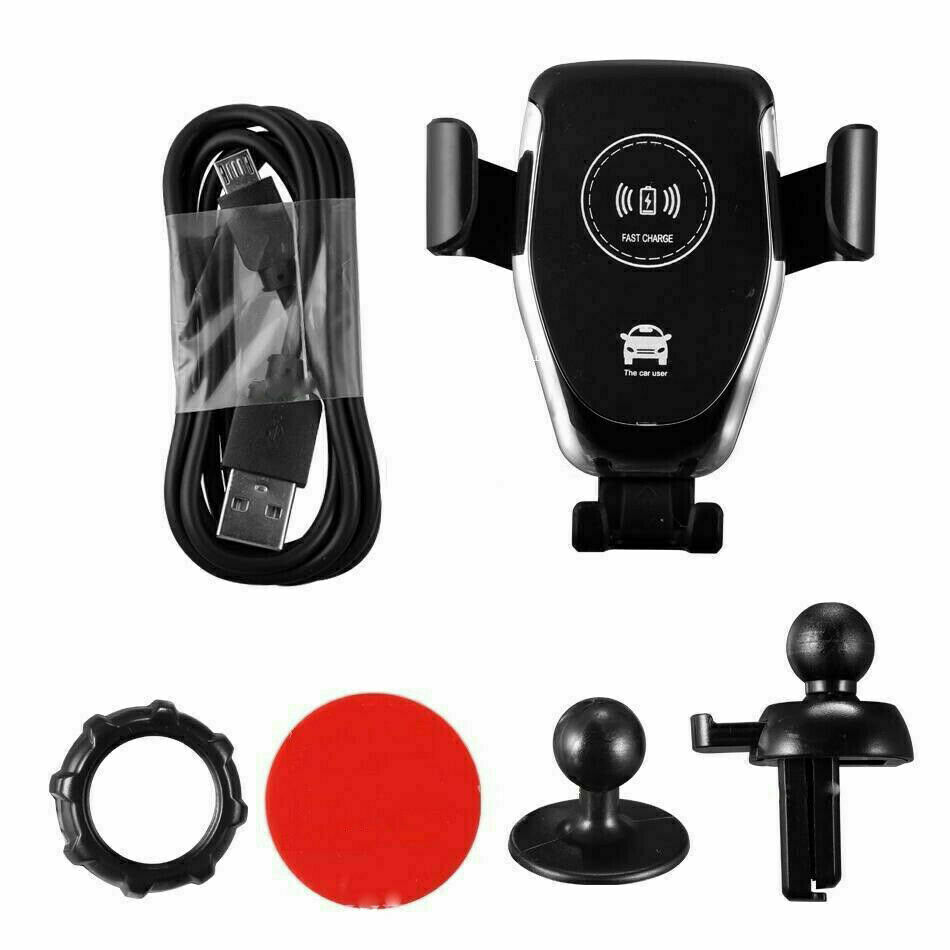 10W QI Wireless Fast Car Charger Mount Holder Stand Automatic Clamping Charging - 5 - CJ
