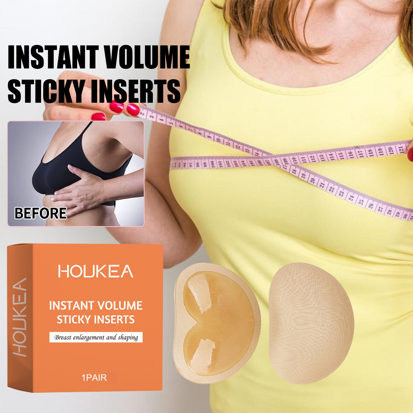 Houkea Instant Volum Esticky Inserts, Firming, Plump And Full Chest Pad Lifts Women's Breasts Firm And Prevents Sagging - 5 - CJ