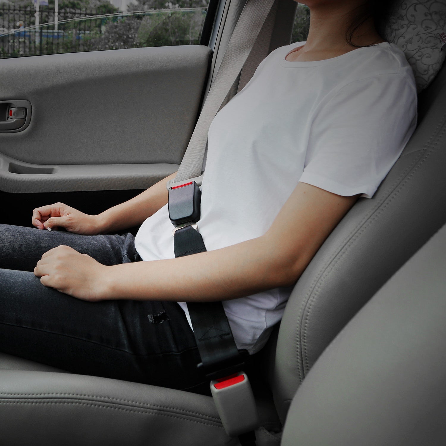 2Pcs Car Seat Belt Extender 14.37in Buckle Tongue Webbing Extension Safety Belt Auto Belt Clip Lengthening - 5 - CJ