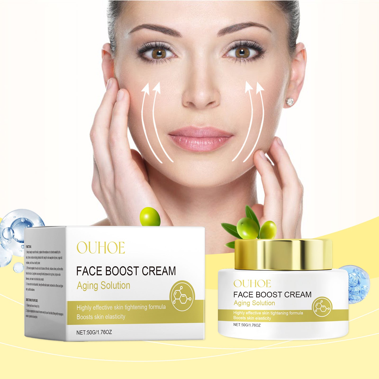 OUHOE Facial Care Cream Hydrating Moisturizing Moisturizing Face Skin Fresh And Easy To Absorb Gentle Care Cream - 5 - CJ