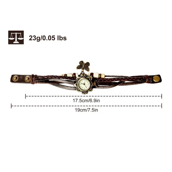 Vintage Women's Watch Bohemian Handmade Leather Watch - 5 - CJ