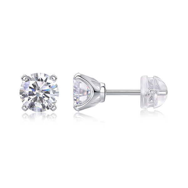 1Rhymes Luxury Fashion Diamond Earrings Stud Inlaid With Mosan Diamond Silver Ornaments Prohibit TikTok sales - 5 - CJ