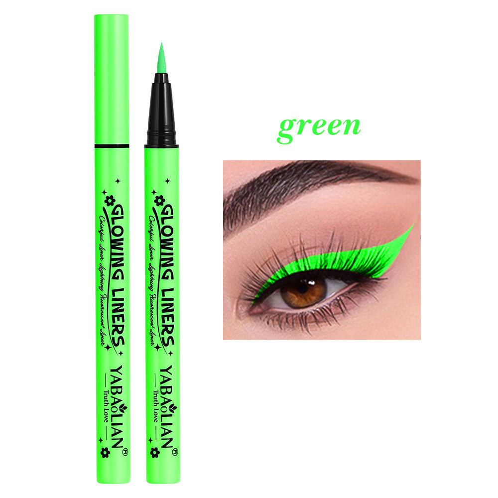 Eyeliner Fluorescent Makeup Waterproof And Sweatproof - 0 - CJ - Green - CJYD210250906FU