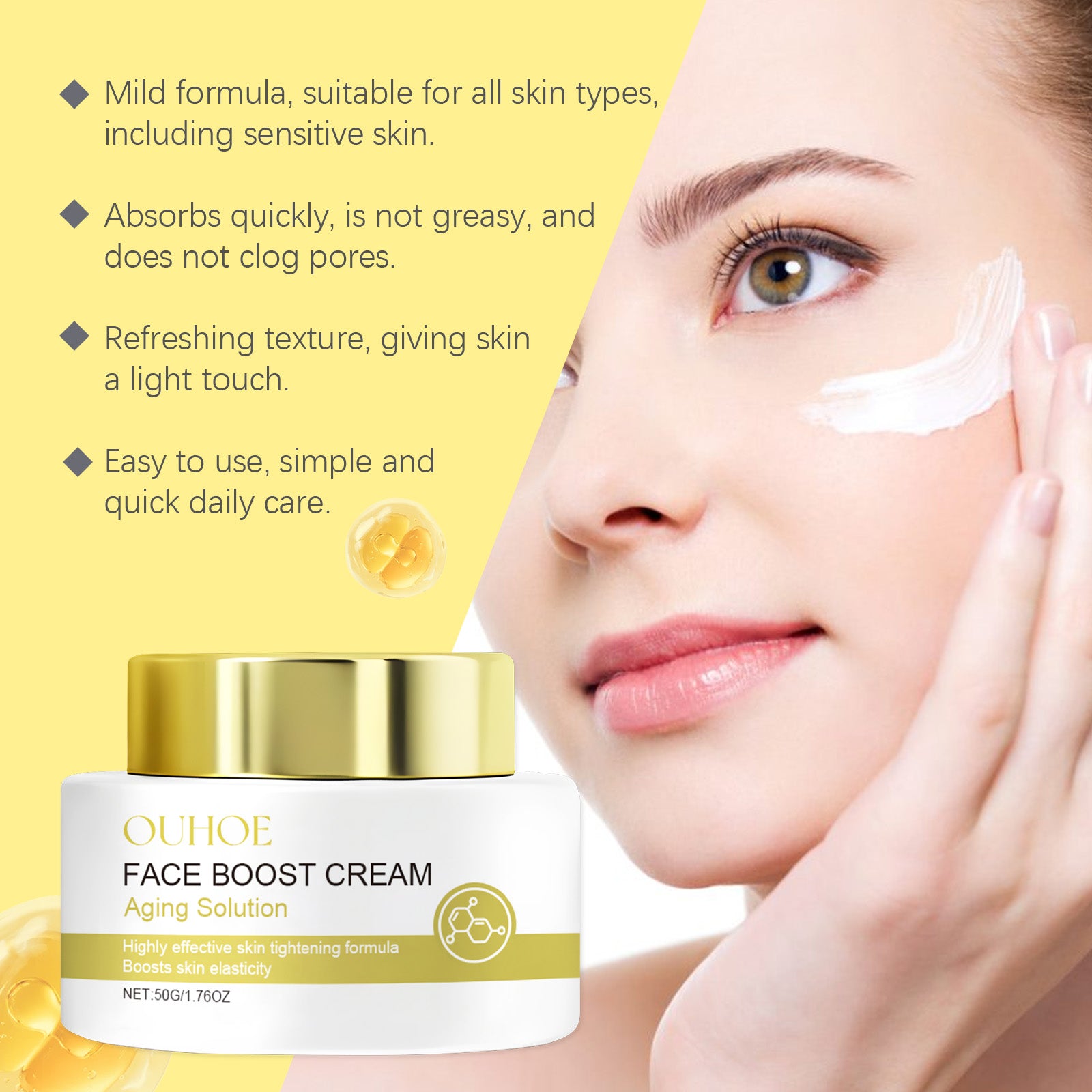 OUHOE Facial Care Cream Hydrating Moisturizing Moisturizing Face Skin Fresh And Easy To Absorb Gentle Care Cream - 5 - CJ