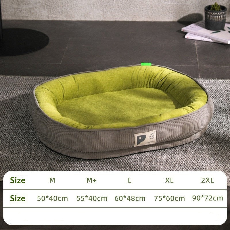 Oval Plush Bed For Cats And Dogs To Keep Warm In Fall And Winter - 0 - CJ