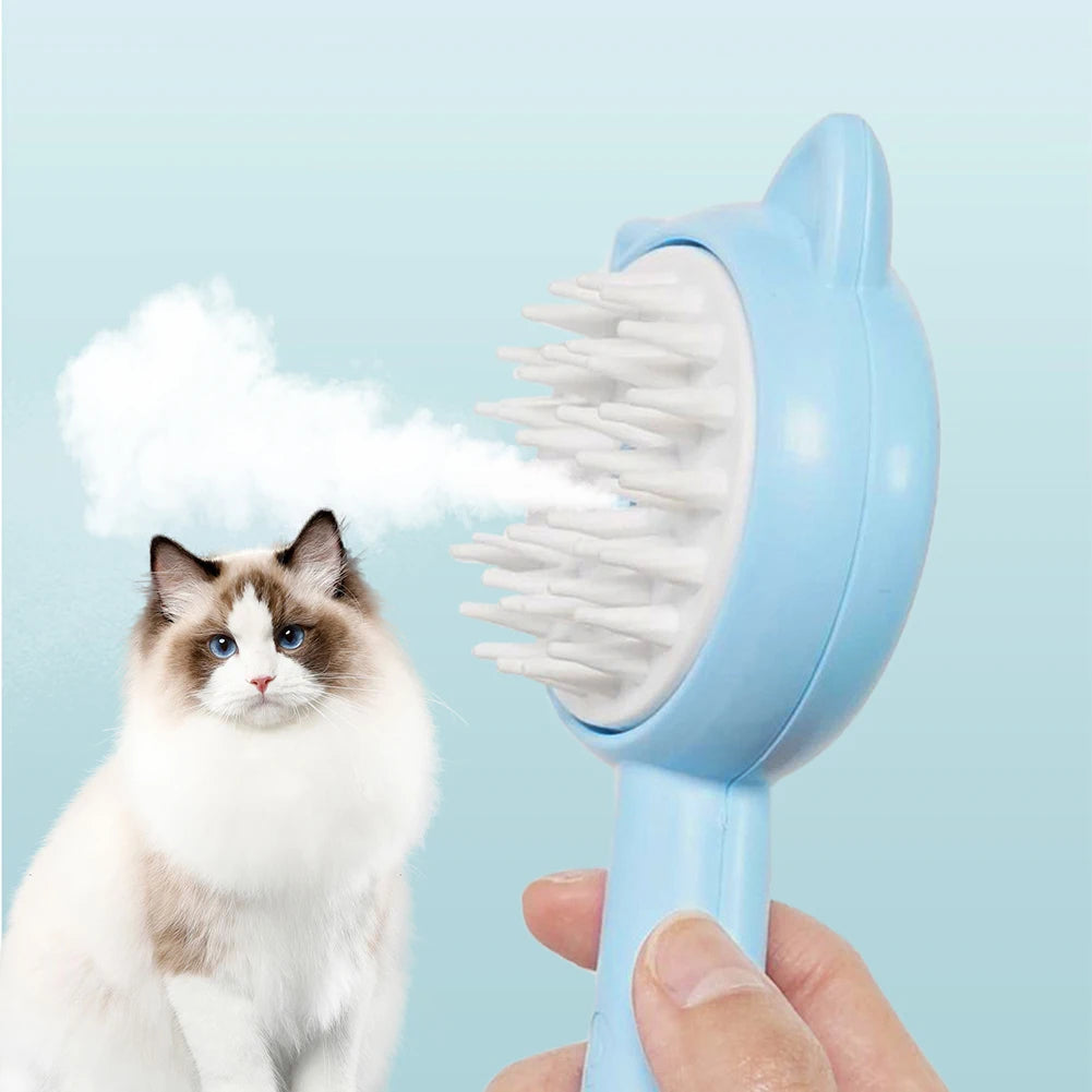 Hair Cleaning Brush With Mist Multifunctional Cat Grooming Brush Rechargeable Self Cleaning Slicker Brush For Pets Dogs & Catsb Pet Products - 0 - CJ
