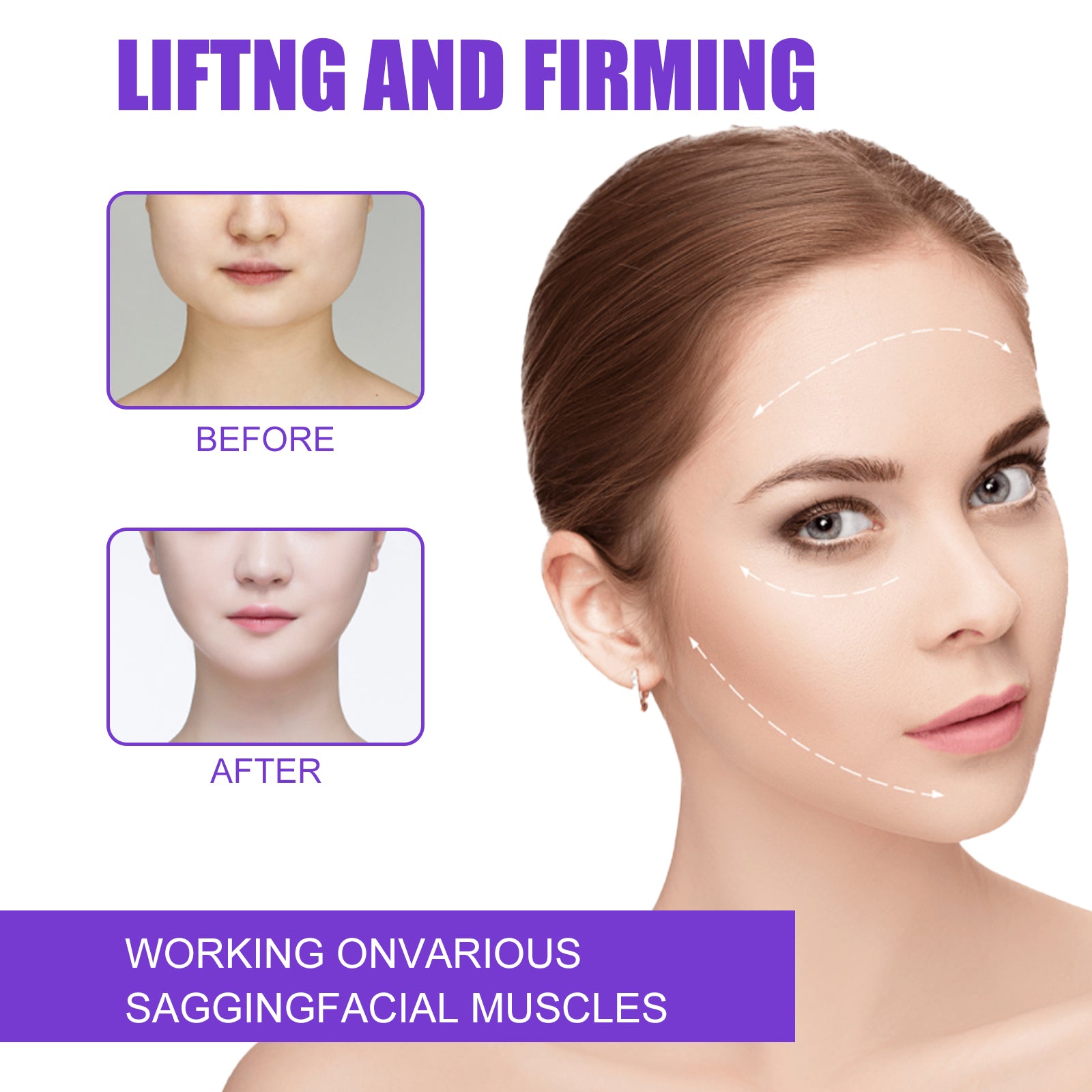 Jaysuing V Face Firming Cream, Contours Tightening, Chin Lifting Facial Skin Relaxation Massage Cream - 5 - CJ
