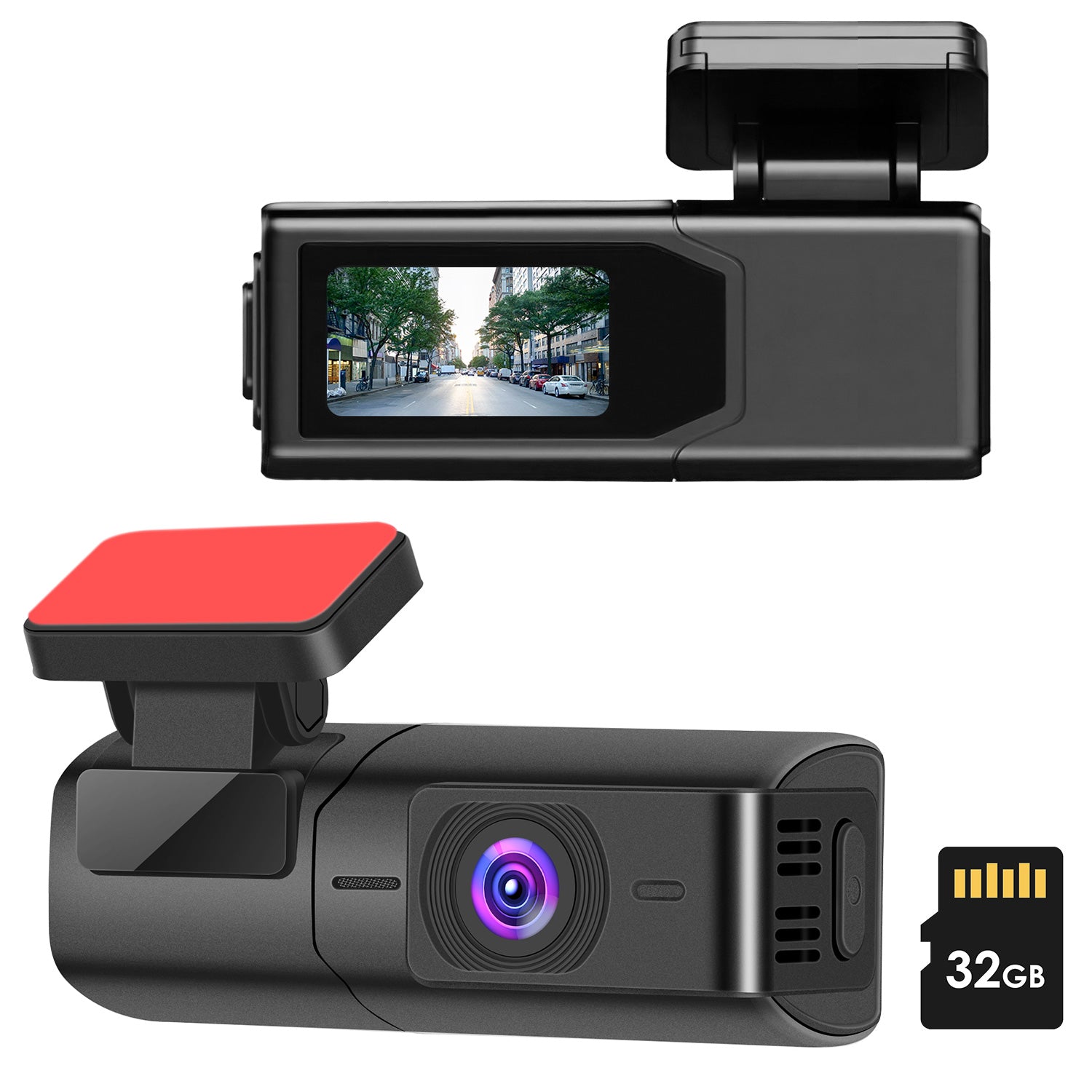 1Pc 2K HD Front Dash Cam For Car With IPS Screen Night Vision Loop Recording Included 32G Storage Card 140 Degree Wide Angle WiFi App Control Front Dashcam - 5.0 - CJ
