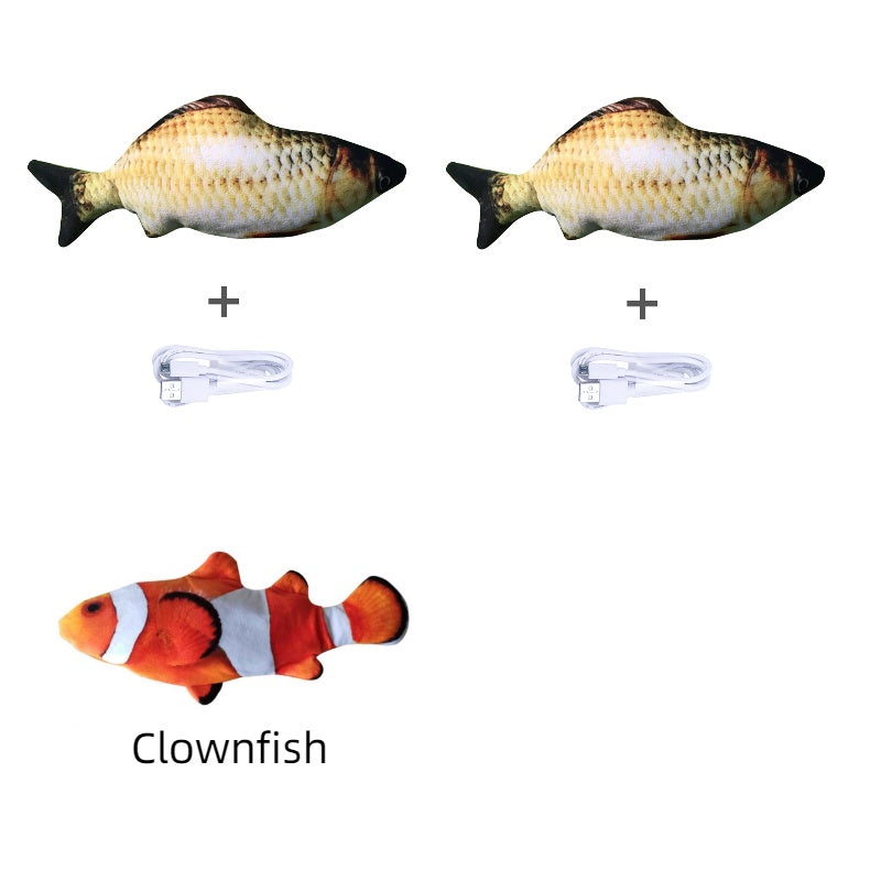 Without Cat Nip Version - Electric Jumping Fish Simulation Electric Fish Toy - 0 - CJ - Set B - CJWJWJMR00725 - Set B