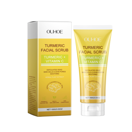 OUHOE Turmeric Exfoliating Facial Scrub, Gently Repair Dead Skin Exfoliating Bright And Smooth Skin - 5 - CJ