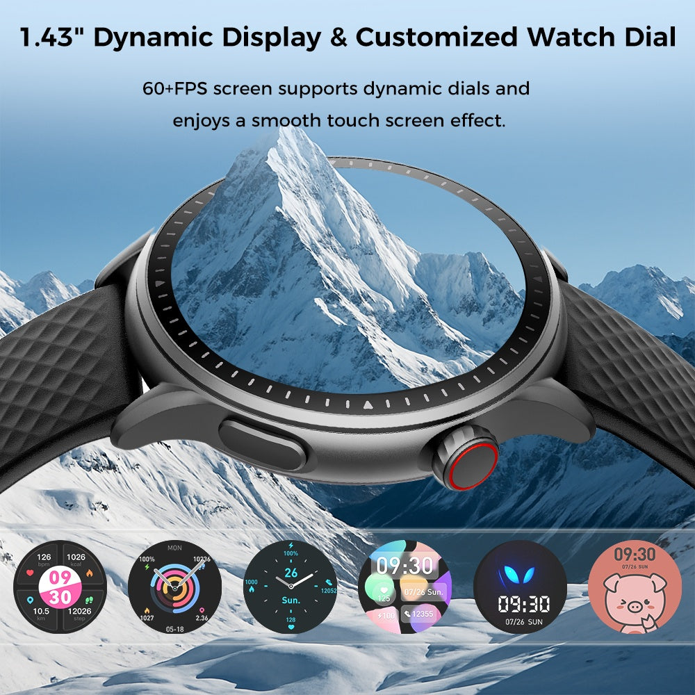 Round Screen Smartwatch, 1.43in HD 3ATM Waterproof, Equipped With Heart Rate Detection, Sleep Monitoring, And Step Tracking,100 Sports Modes Movement Monitor Holiday Gifts Fashion Watches - 5 - CJ