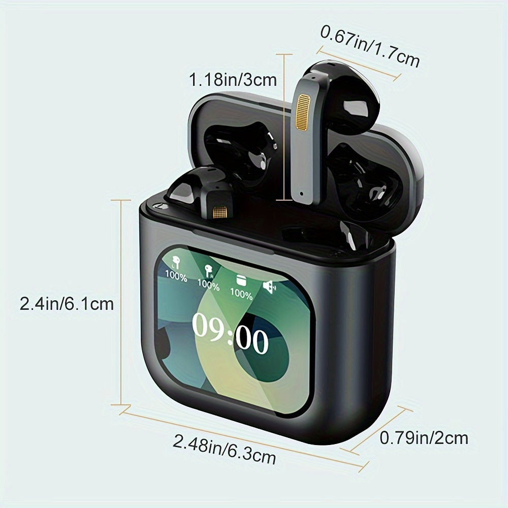 TWS Screen Display Wireless Active ANC Noise - canceling Earbuds, Smart Touch Screen Wireless Earbuds, Noise - canceling Wireless Earphones, Long Battery Life, Built - in SD Card With MP3 Playback - 5 - CJ