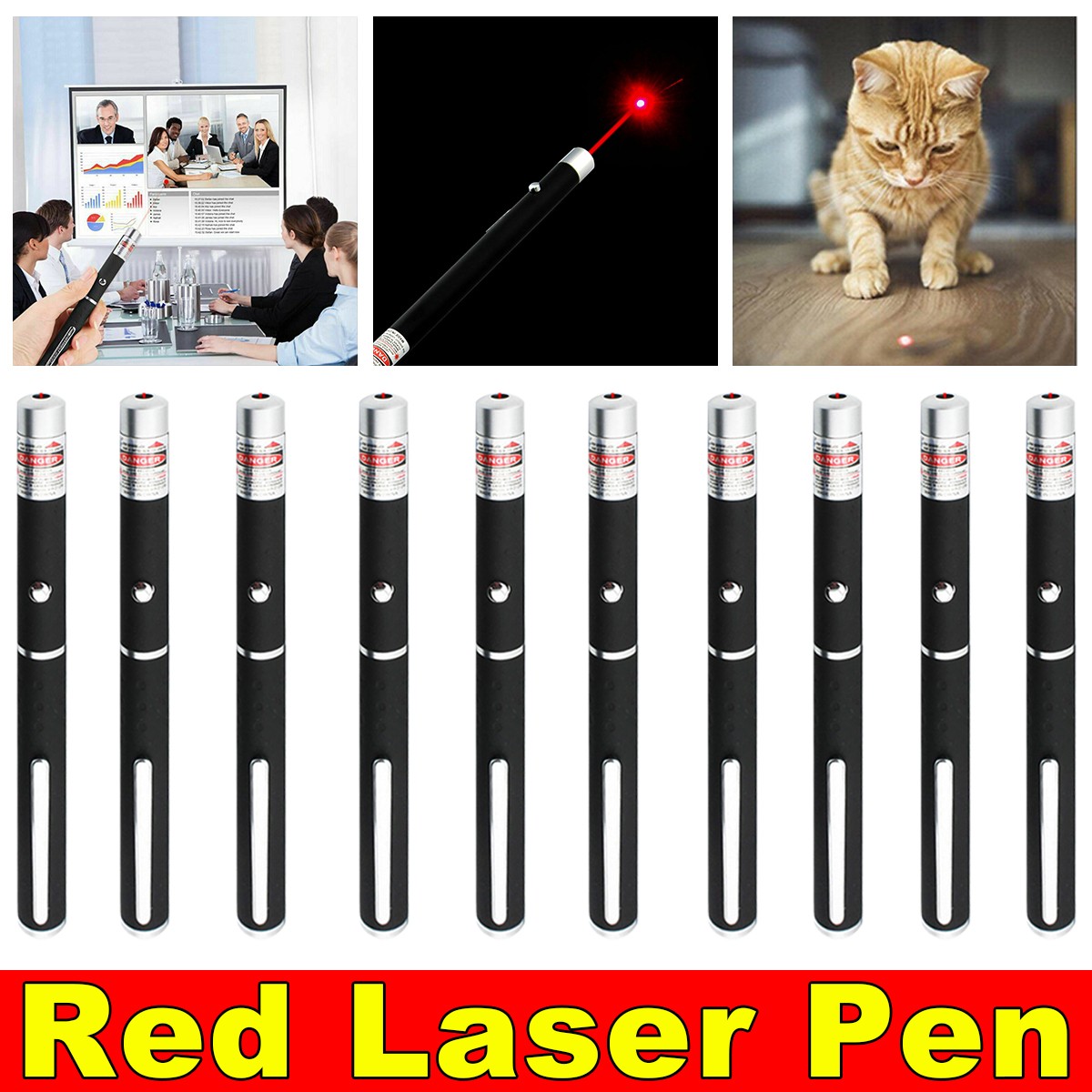 650nm Red Laser Pointer Pen Light Visible Single Beam AAA Lazer Torch 10PCS 9900 Miles Mini Small Teaching Pen Light Pet Toys - 5 - CJ