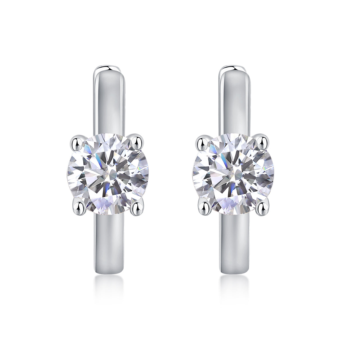 1Set Out To The Heart Of Luxury Fashion Diamond Earrings Stud Mossan Diamond Silver Ornaments Prohibit TikTok sales - 5 - CJ