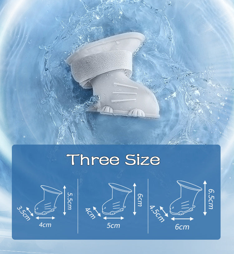 Dog Rain Boots 4Pcs Pet Dog Puppy Warm Waterproof Silicone Non - Slip Rain Boots Footwear Shoes Dog Cat Pet Toy Dog Rain Boots Dog Rain Shoes, Cat Rain Boots, Waterproof Foot Cover, Soft Bottom Shoes - 5 - CJ