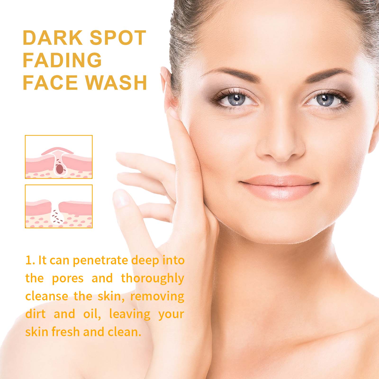 Eelhoe Turmeric Whitening Cleanser Deep Cleansing Face To Remove Makeup Refreshing And Non - Tight Turmeric Cleanser - 5 - CJ