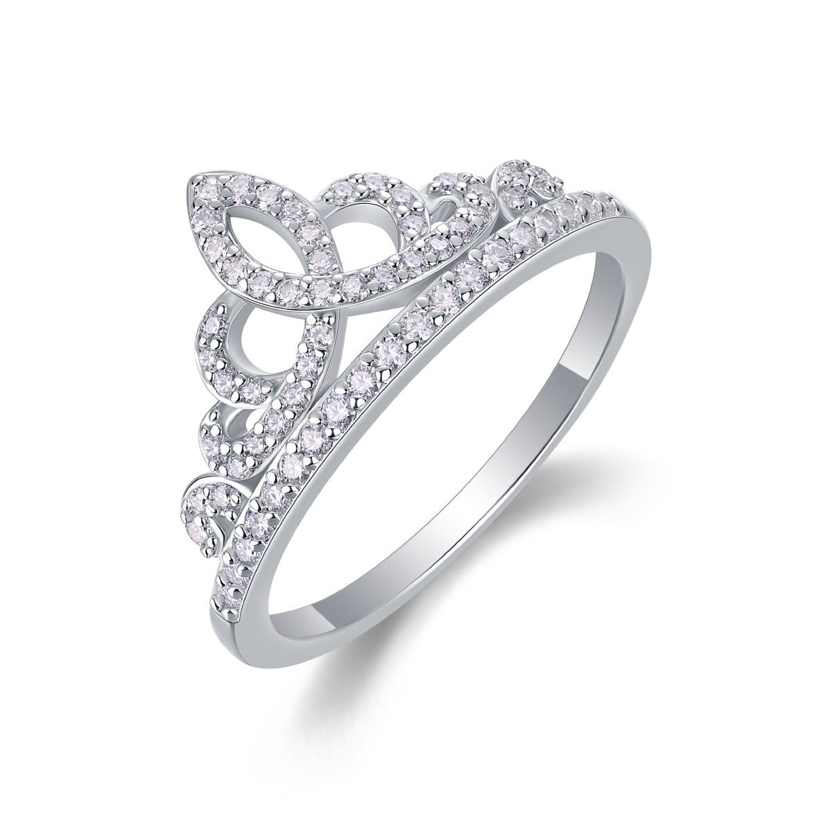 1Crown Diamond Ring Luxury And Stylish Moissanite Silver Ring Prohibit TikTok sales - 5 - CJ