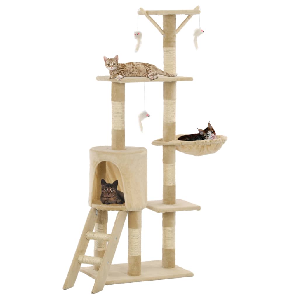 Cat Scratching Post with Sisal Posts 138 cm Cat Scratching Post - 5 - CJ