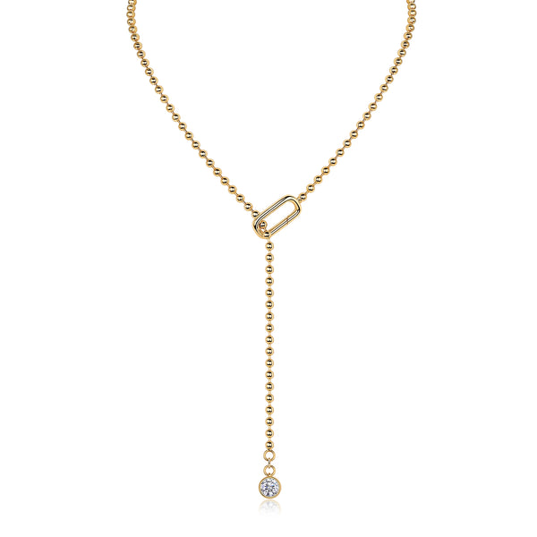 1Gem Tassels Luxury Fashion Diamond Pendant Necklace Set With Mosan Diamond Silver Ornaments Prohibit TikTok sales - 5 - CJ