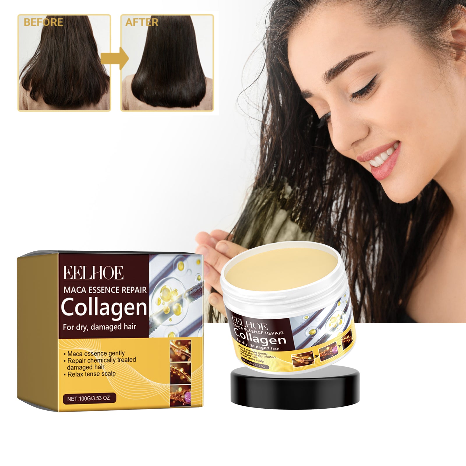 Strong And Moisturizing Collagen Repair Hair Mask - 5 - CJ