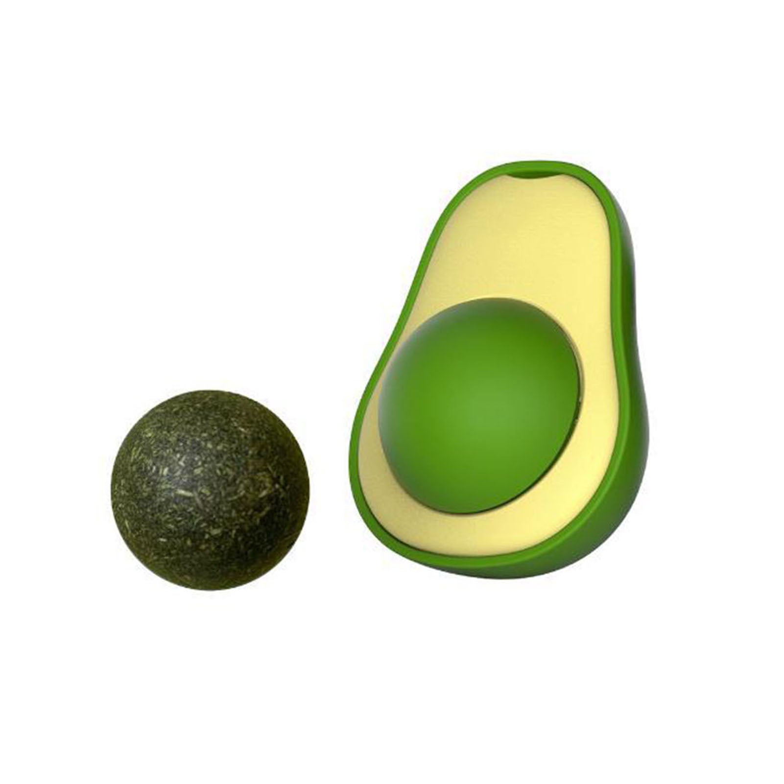 Cute Avocado Catnip Toys Cat Teeth Cleaning Toy Cat Supplies Catnip Mini Cat Treat Toys Interactive Pet Toys Pet Products Pet Avocado Ball Cute Funny Mint Cleaning Teeth Toy For Cat Supplies - 5 - CJ