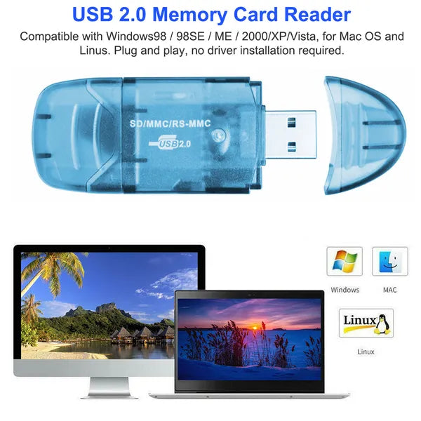 Memory Card Reader USB 2.0 480Mbps High Speed Card Reader Adapter For SD Card - 5 - CJ