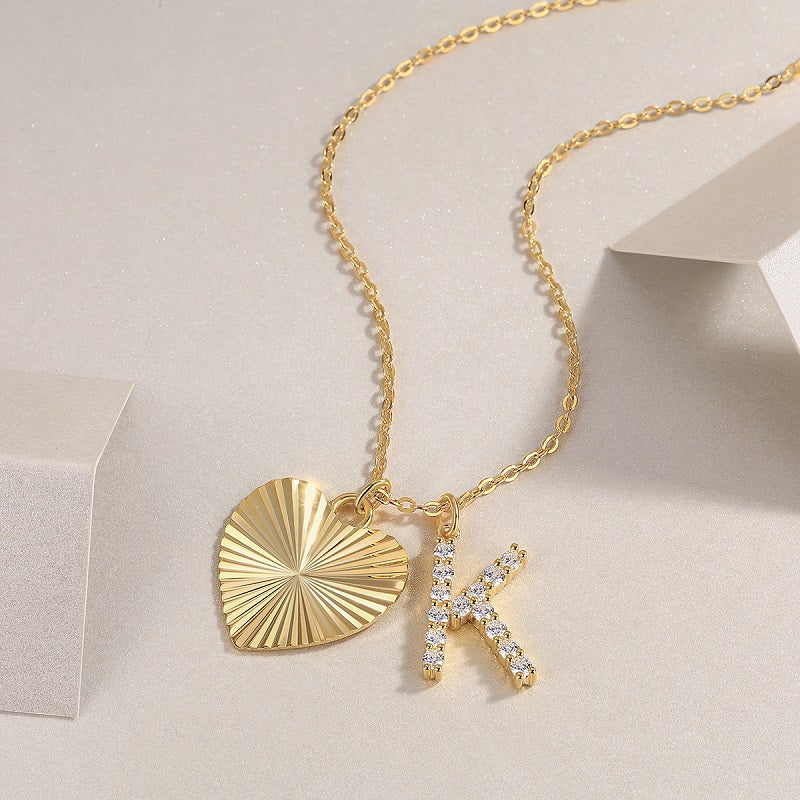 1Heart Of Hearts Luxurious Fashion Diamond Pendant Necklace Set With Mosan Diamond Silver Ornaments Prohibit TikTok sales - 5 - CJ