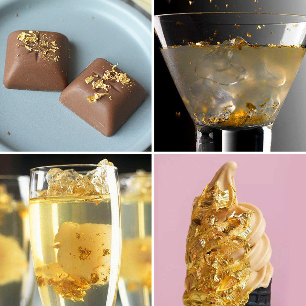 EELHOE Gold Foil Paper Pastry Decorations - Multi - purpose Decorations For Pastry And Facial Mask Care - 5 - CJ