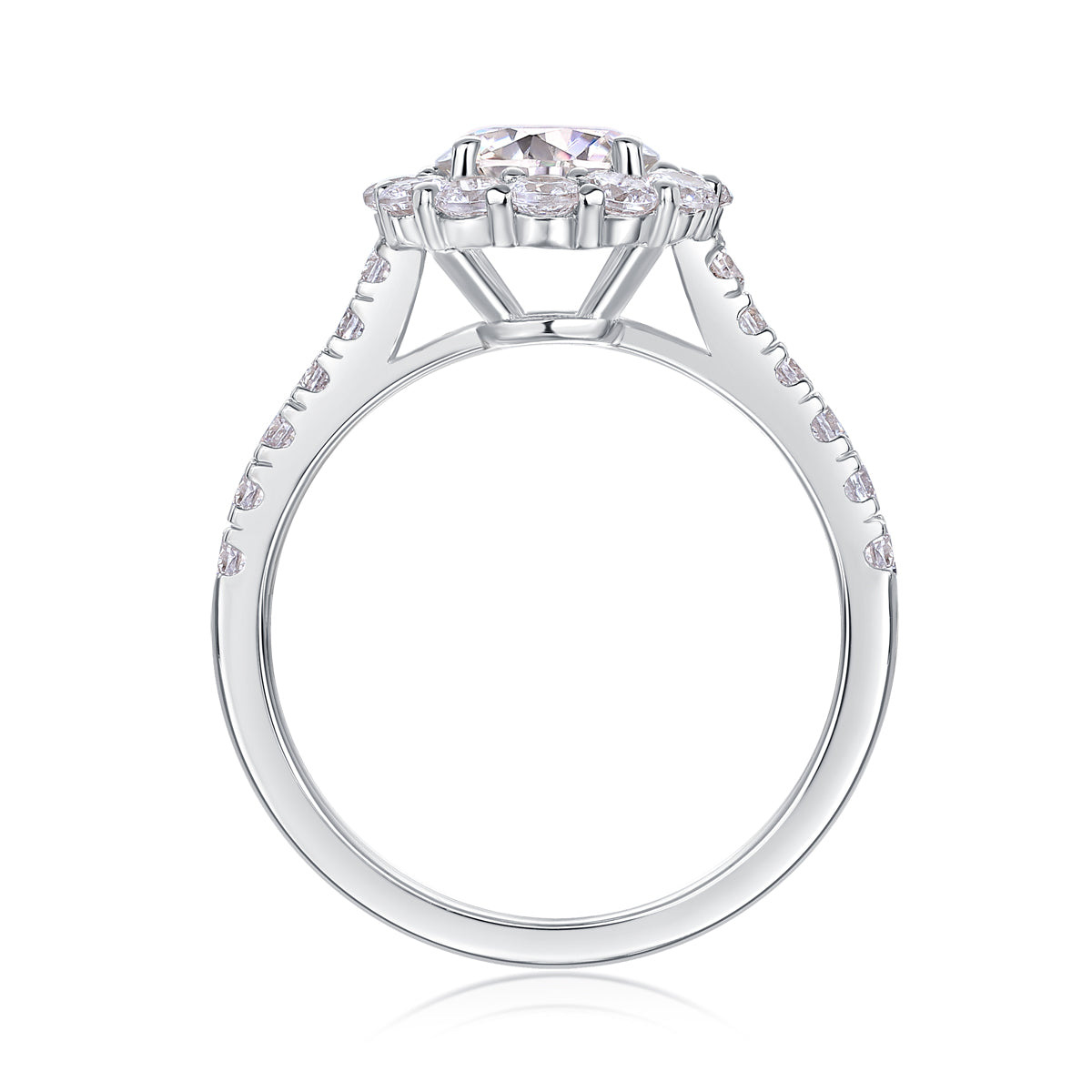 1Luxury Fashion Large Diamond Wedding Ring With Moissanite Silver Ring Prohibit Tk Sales - 5 - CJ
