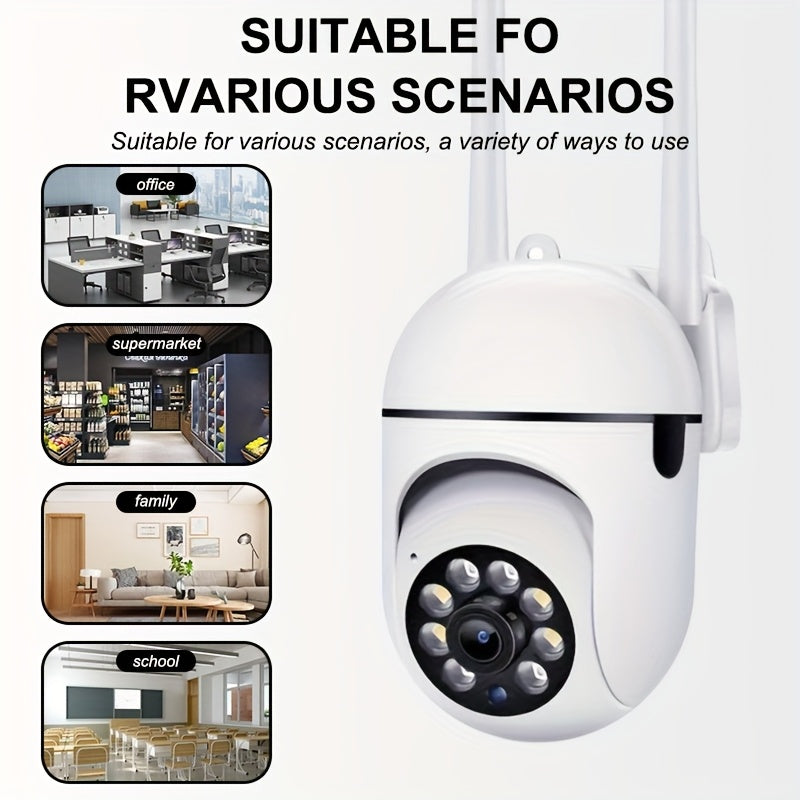 Courtyard Guardian Outdoor Spherical Camera Set - 1080P 360 Blind Spot Monitoring, Wireless 2.4G Anti - interference, Full - color Night Vision, Motion Tracking & Remote Viewing Via App - 5 - CJ
