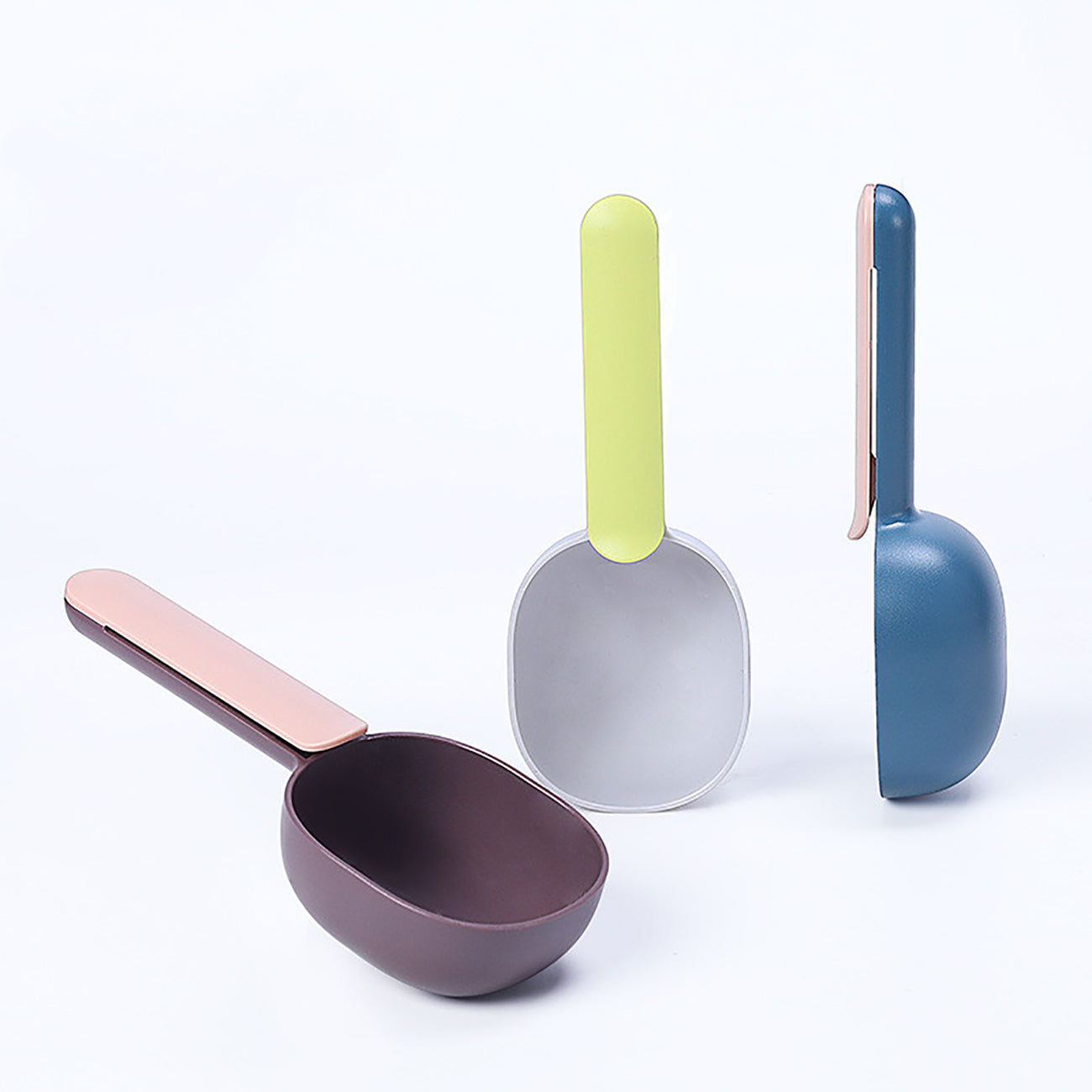 Pet Food Scoop With Ergonomic Bag Clip Handle For Cats Puppies And Small Dogs Measuring Scoop Dog Food Scoop, Plastic Measuring Cup Pet Food Feeding 1 Cup Spoon Long Handle With Clip For Dogs Cats - 5 - CJ